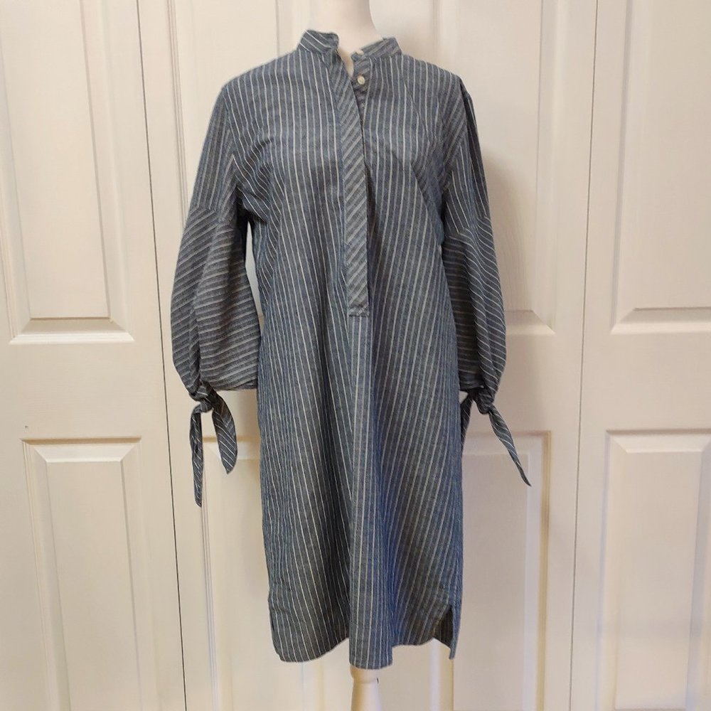 Lauren Ralph Lauren Size 10 Blue White Striped Shirt Dress, Very good condition